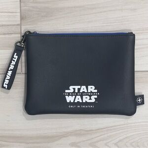 Star Wars Rise of Skywalker Movie Black Zippered Bag United Airlines Pouch